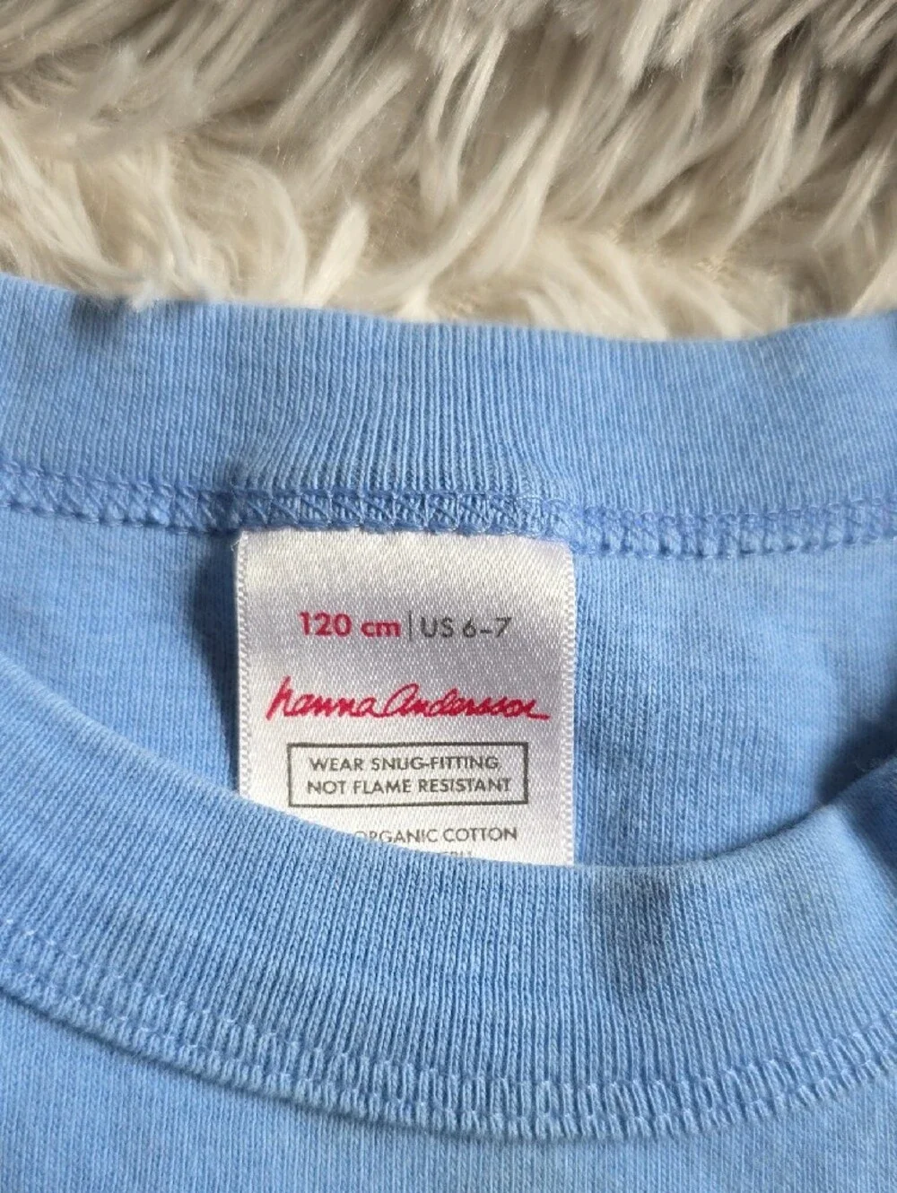 Hanna Andersson Light Blue Bunny Short Sleeve Pajama Set